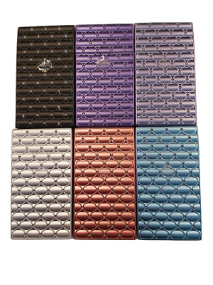 Eclipse Diamond Rhinestone Plastic Crushproof Cigarette Case, 4ct, 100s, 3117M20