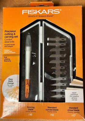 Fiskars 165180-1001 Easy Change Medium Duty Precision Cutting & Carving Set New