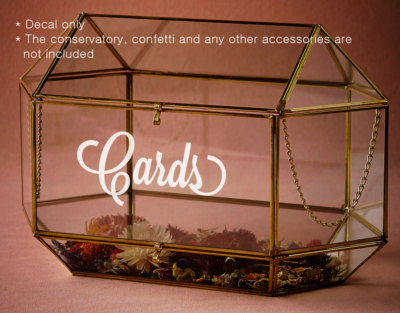 ''Cards'' Wedding Wishing Well Sign Decal Sticker - Decal only