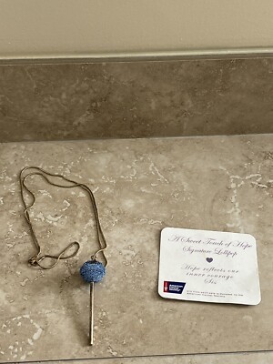 Simone Simmons A Sweet Touch of Hope Signature Lollipop Necklace Gold Blue