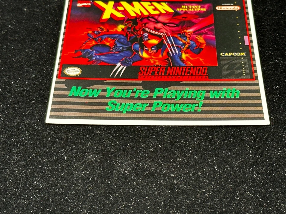 X-Men Mutant Apocalypse Super Nintendo SNES VidPro Vid Pro Card Authentic - Image 3 of 4