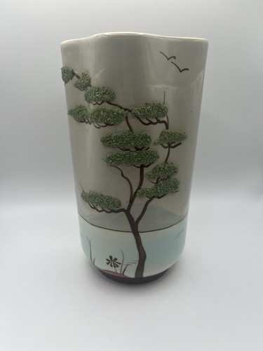 VINTAGE Weil Ware Bonsai Tree Textured Vase California Pottery