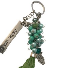   Choose Love  Green Keychain Purse Charm Key Chain Keyring J6588