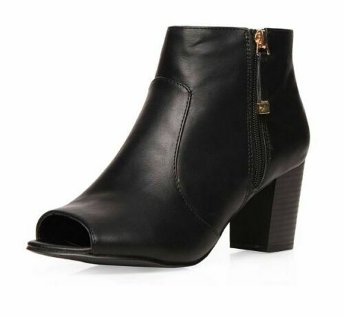 Escarpins Dorothy Perkins Satin Noir Slingback Bout Ouvert – Taille UK 5, Talons 3 Pouces