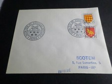 MARCOPHILIE FRANCE 10.11.55 CACHET LETTRE SALON EQUIP HOTELIER PARIS VF POSTMARK