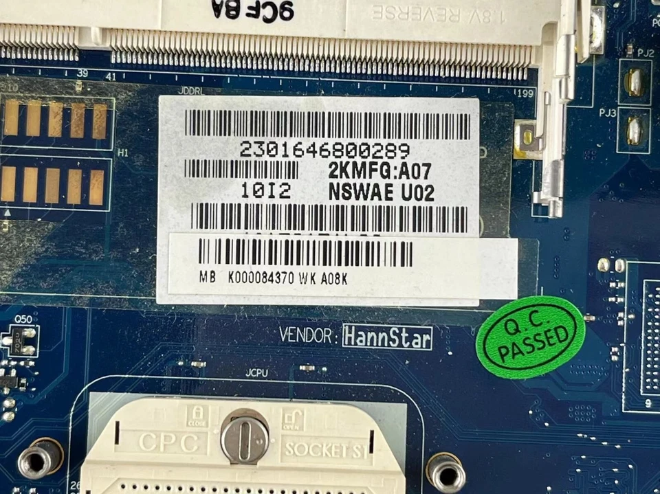 K000084370 LA-5332P for Toshiba Satellite L500D Laptop Motherboard AMD DDR2 - Image 3 of 4