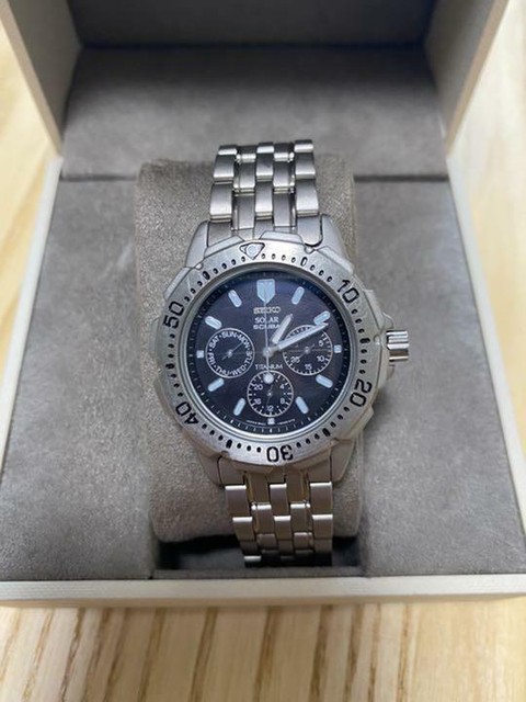 seiko solar titanium diver