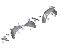 BMW X6 M F86 X6 F16 13-17 OEM Kotfl�gel Verkleidung Spritzschutz 51717333522 ...