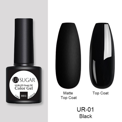 UR SUGAR 7.5ml Nail UV Gel Polish Soak off Glitter Gel Nail Polish Top Coat Gel - Imagen 13 de 106