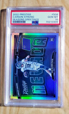 2022 Prestige CARSON STRONG Seasons Greetings #SG-6 Holofoil PSA 10 - Rookie
