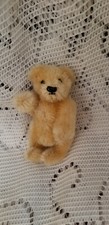 Vintage Jointed Miniature Mohair Teddy Bear fully jointed great condition 3 1/8"
