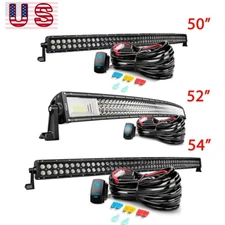 Nilight OffRoad LED Light Bar 50" 52" 54" Spot Flood Combo for Trucks + Wire Kit