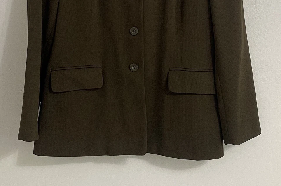 Blazer Traje Chaqueta Jacqueline Ferrar Mujer Largo Talla 14 Ropa Profesional Longline Foto 3 de 4