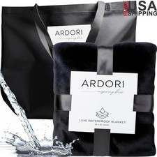 Waterproof King Blanket Plush Soft Moisture Barrier Reversible Durable Washable