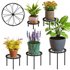 5 Pack Metal Plant Stand Indoor Outdoor Heavy Duty Plant Stands Anti-Rust Iro...