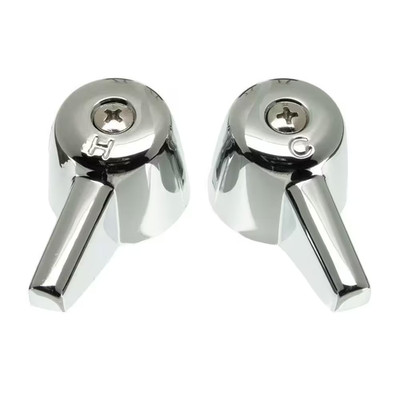 Pair of Handles for Central Faucets in Chrome Free Ship NEW