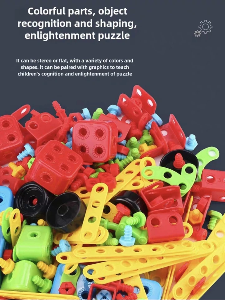 Puzzle Children's Screw Assembly and Disassembly Assembly Tool Box Electric - Image 4 of 4