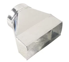 Master Flow 10 in. x 4 in. to 6 in. Universal Register Box Galvanized Steel