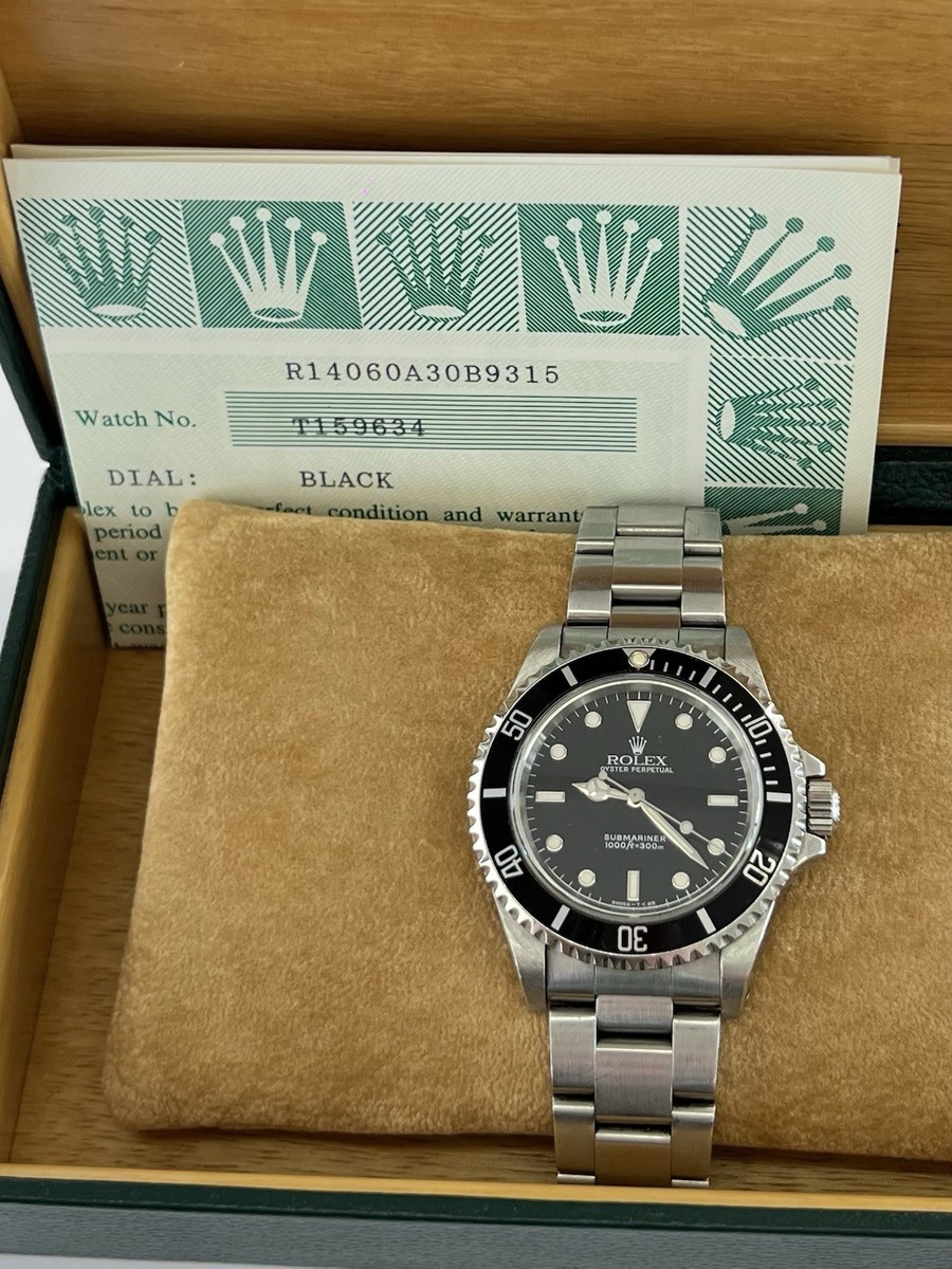 1996 Rolex Submariner No-Date Black Dial 40mm Automatic Watch
