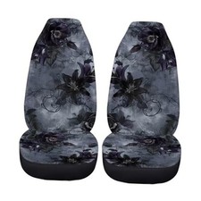 Print Flower Car Seat Covers Fit Most Cars Automotive Interior Gothic Lily