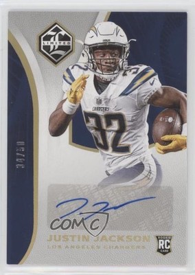 2018 Panini Limited Gold Spotlight 34/50 Justin Jackson #206 Rookie Auto RC 0c2