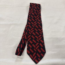 Boss By Hugo Boss Italy 100 Silk Black And Red Block Tie 59 Boss By Hugo Boss Italy 100 Silk Black And Red Block Tie 59