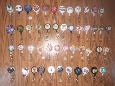 48 Lot Retractable Badge Reels ~ Easter, St Patrick's Day, Nursing, And More