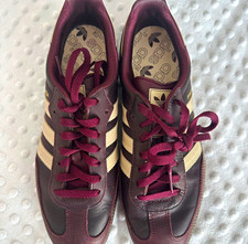 Adidas Samba OG Maroon Burgundy Cream Leather Sneakers Women s 10.5