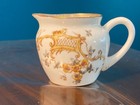 Vintage Pointons Stoke On Trent England White Hand Painted Gold Creamer Pitcher — photo 1