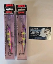 2 RAPALA  DEEP HUSKY JERK DHJ-12VDH RATTLIN SUSPENDING FISHING LURES VOODOO HAZE