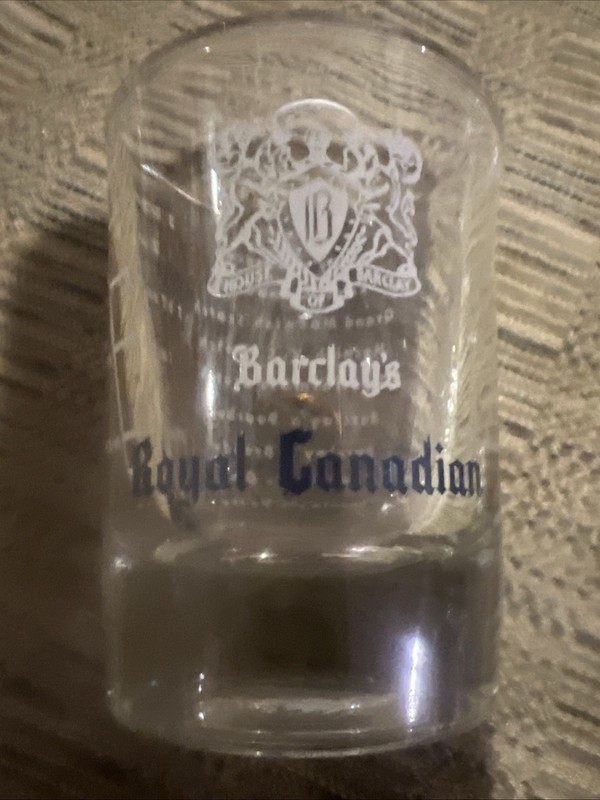 Barclay's Royal Canadian Whiskey Official 2.5oz Measuring Heavy Shot Glass