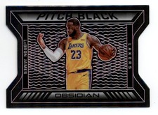 2020-21 Panini Obsidian #12 Pitch Black Electric Etch Red #12 LeBron James 3/5