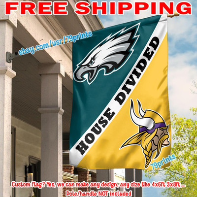 Philadelphia Eagles vs Minnesota Vikings House Divided Flag 28X40'' Banner 2026