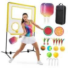 Indoor Paddle Game with Net, Portable Pickleball Set with Net for Family or