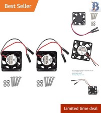 Quiet 2-Piece 30mm Cooler Fans for Raspberry Pi 3/4 - Smart Heat Management