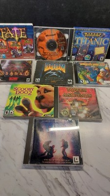 PC CD-ROM GAMES Fate Dig Dungeon Diablo Titantic Dragons Lair Doom Scooby Tower