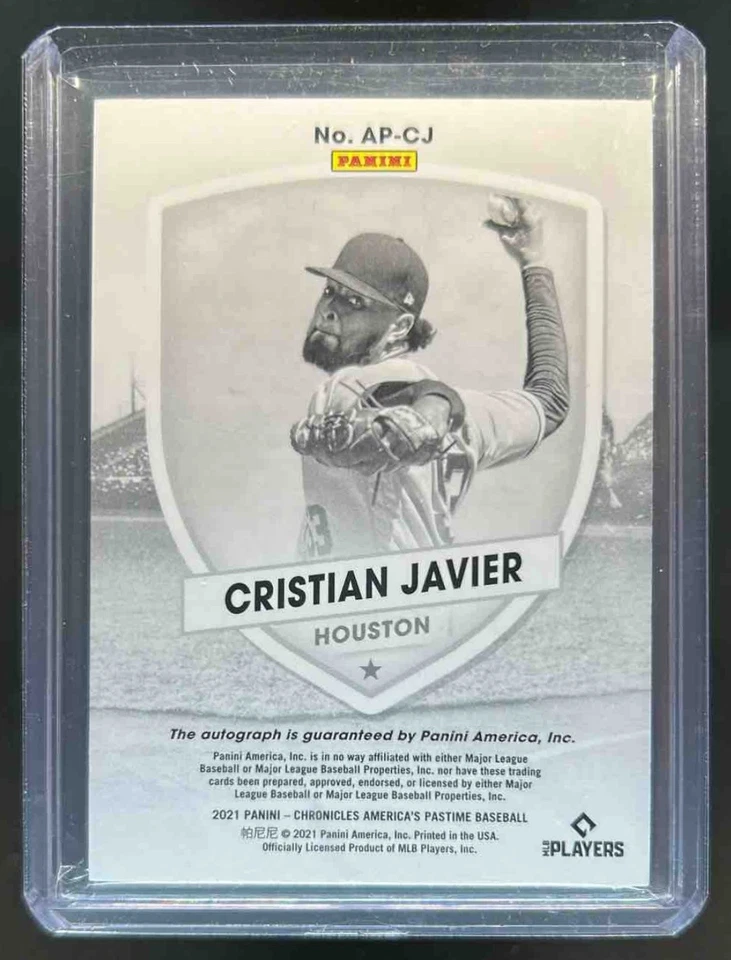 2021 Chronicles Cristian Javier America's Pastime Auto RC #83/99 Astros - Image 2 of 2