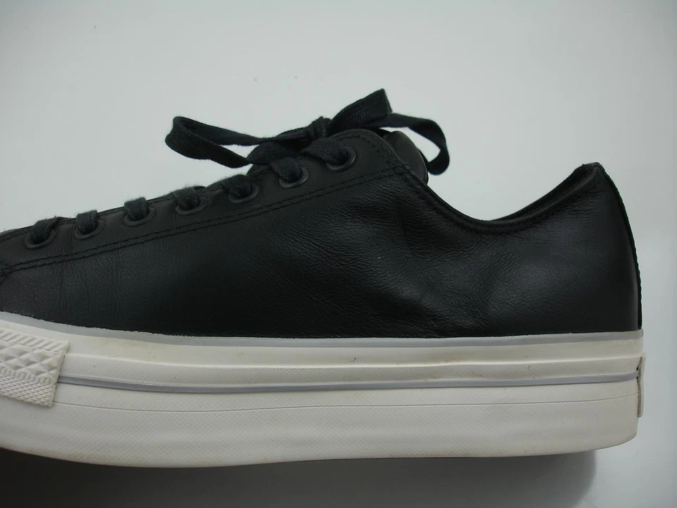 女士 11 M 匡威 Chuck Taylor All Star Lift 黑色 559016C 皮革低帮鞋 — 第 2/4 张图片