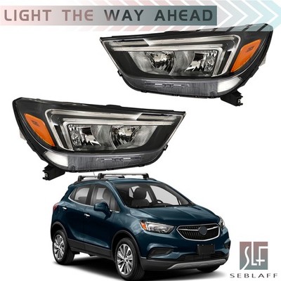 Headlight Assembly For Buick Encore 2017-2022 Halogen W/LED DRL Left+Right Side