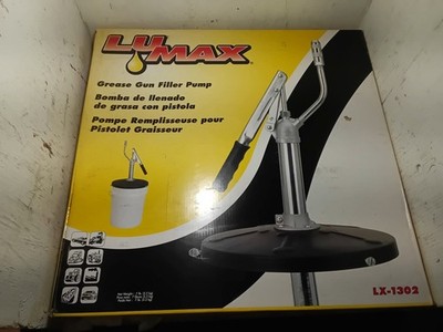 LUMAX LX-1302 Black 18'' 25-50 lbs/5 Gallon Grease Gun Filler Pump with 12''(E14D)