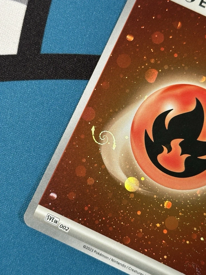 151 Basic Fire Energy - HD Cosmo Holo - PERFECT MEW TAIL SWIRL - Image 4 of 4