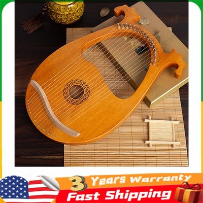 16 String  Lyre Harp Mahogany Body With Tuning Key String Cartridge!
