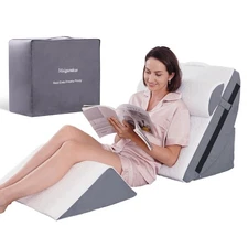 4PCS Orthopedic Bed Wedge Pillow Set for After Surgery – Adjustable Memory Fo...
