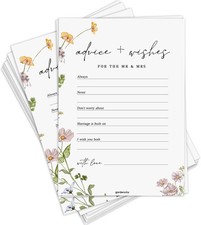 GardenCity Advice and Wishes for The Mr and Mrs, Bridal Shower Games for 50 Gues