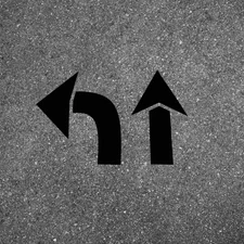 42" Arrow Painting Stencil Kit Traffic Parking Lot 2 Piece Straight and Curve