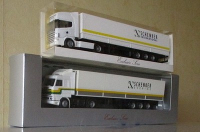 Herpa Scania 143 + 164 Schenker Sverige + Schenker International OVP + Zubehör
