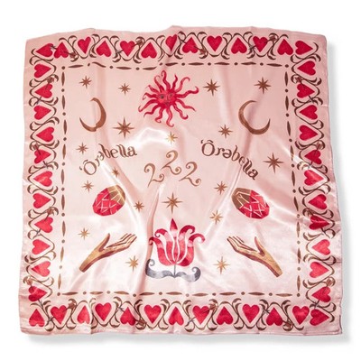 Orebella Scarf Silk Feel Head Neck Wrap Pink  Scarves Shawl 34 x34'' #E4-5