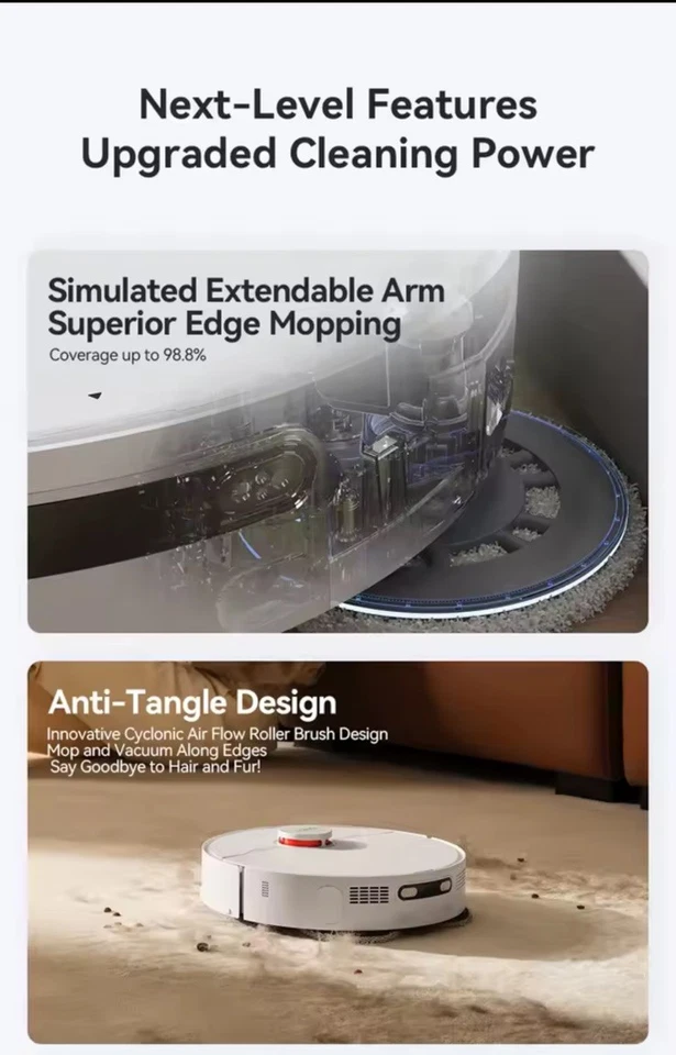 JONR P20 Pro Saugroboter mit Wischfunktion,All-in-One,Ausziehbarem Arm,8000Pa - Bild 2 von 4