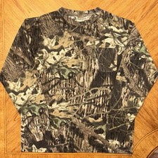 Vintage Mossy Oak Camo Classics Shirt Sz Large Long Sleeve Pocket Camouflage VTG
