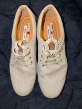 Men’s 13W Deer Stags Stockton Grey CVVG Memory Foam Canvus Shoes